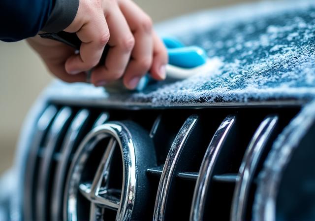 Travail minutieux de detailing sur une voiture de luxe