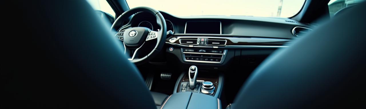 Un intérieur de voiture de luxe après un detailing complet